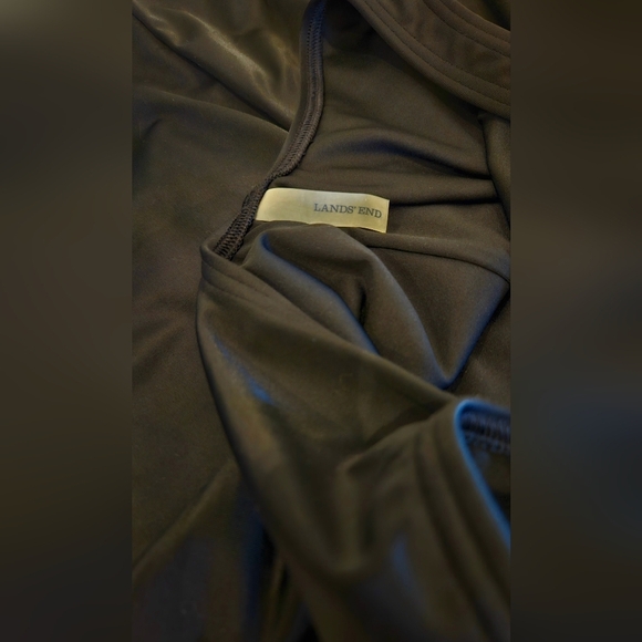 Lands End Black Full Piece Swimsuit - Size 12 - Picture 4 of 7